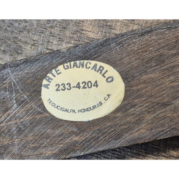 Vtg Arte Giancarlo Honduras Pewter Picture Frame Botanical Theme Wood Back 8x6" - Picture 7 of 8